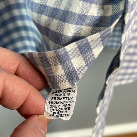 RALPH LAUREN Mens Vintage 90’s The Big Shirt Blue White Buffalo Plaid Oxford L - Picture 11 of 13